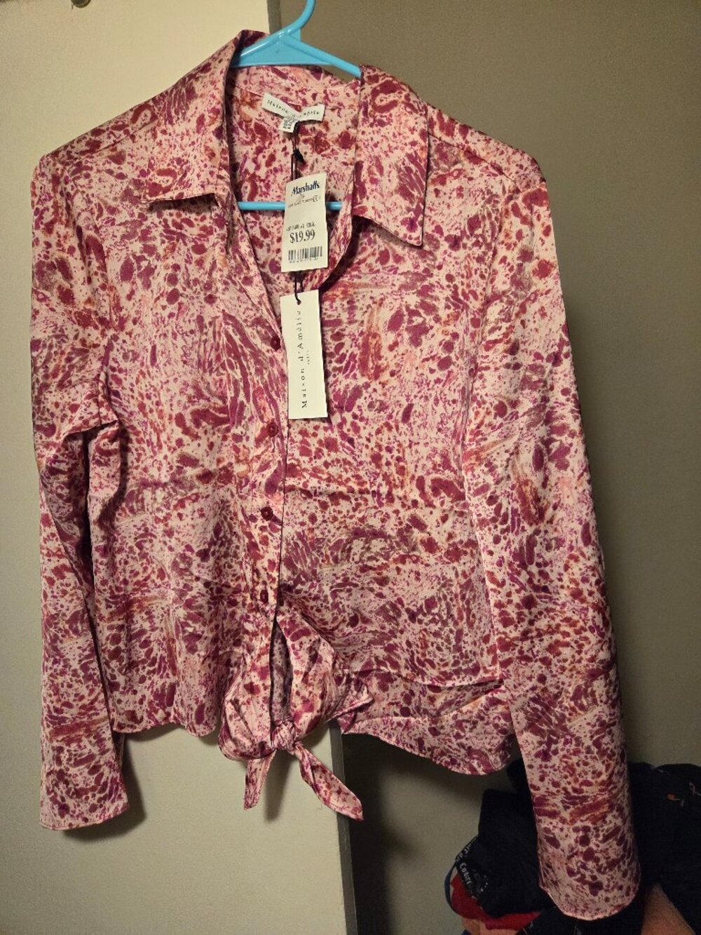 Womens silky dress shirt size medium